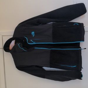Women's North Face Denali fleece black/turquoise size small